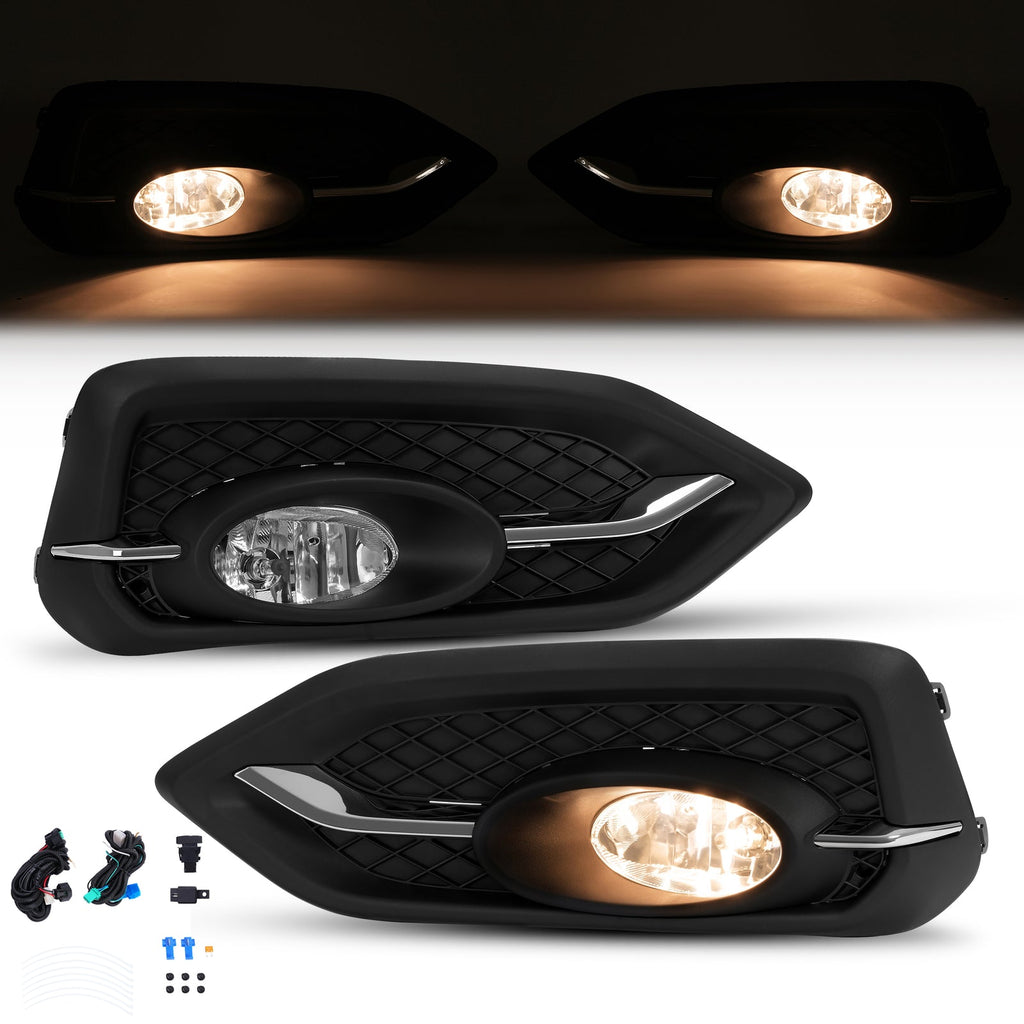 Fog Lights For Honda Civic Coupe 2Dr 2014-2015 Bumper Lamps w/Wiring+Bulbs 14-15