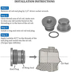 4C3Z-6026-CA Oil Supply Rail End Oil Gallery Plug & Seal for Ford 7.3L 1994-2003