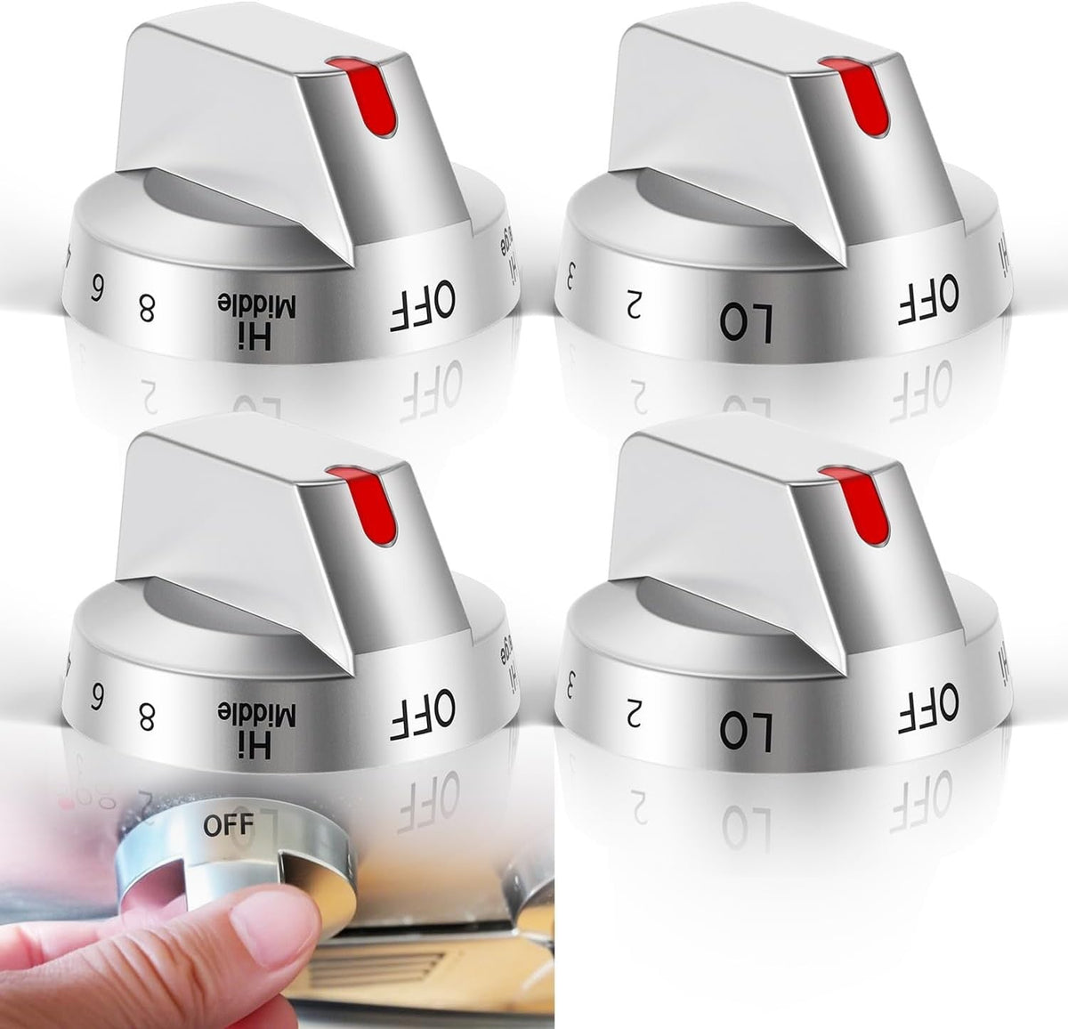 DG94-03500A/Z (4PCS) for Samsung Electric Stove Knob Replacement, DG94-03500V