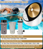 ECX4077B1 Check Valve Replacement for for Hayward Perflex//RegenX D.E. Filter