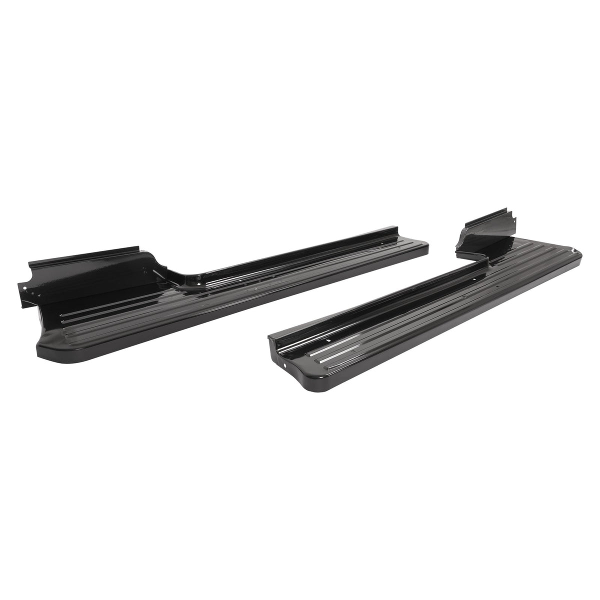 Black Steel Running Boards For 1953-1956 Ford F-100 F100 Pickup Truck Short Bed