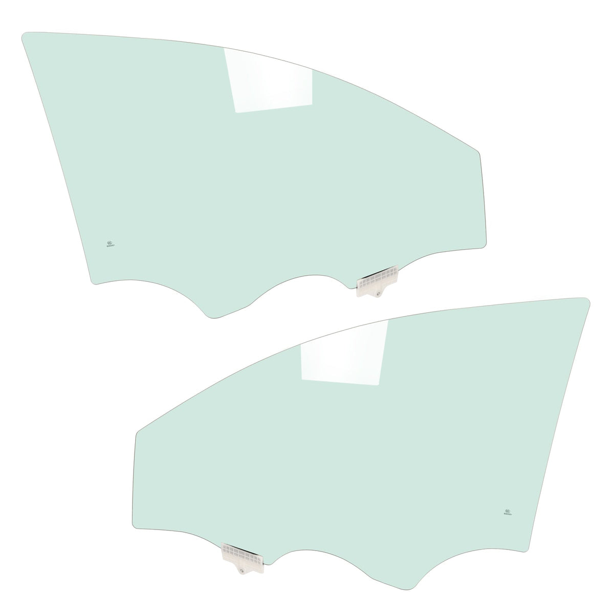 Fit Hyundai Sonata 15-19 Front Door Window Glass Left+Right Side Light Green