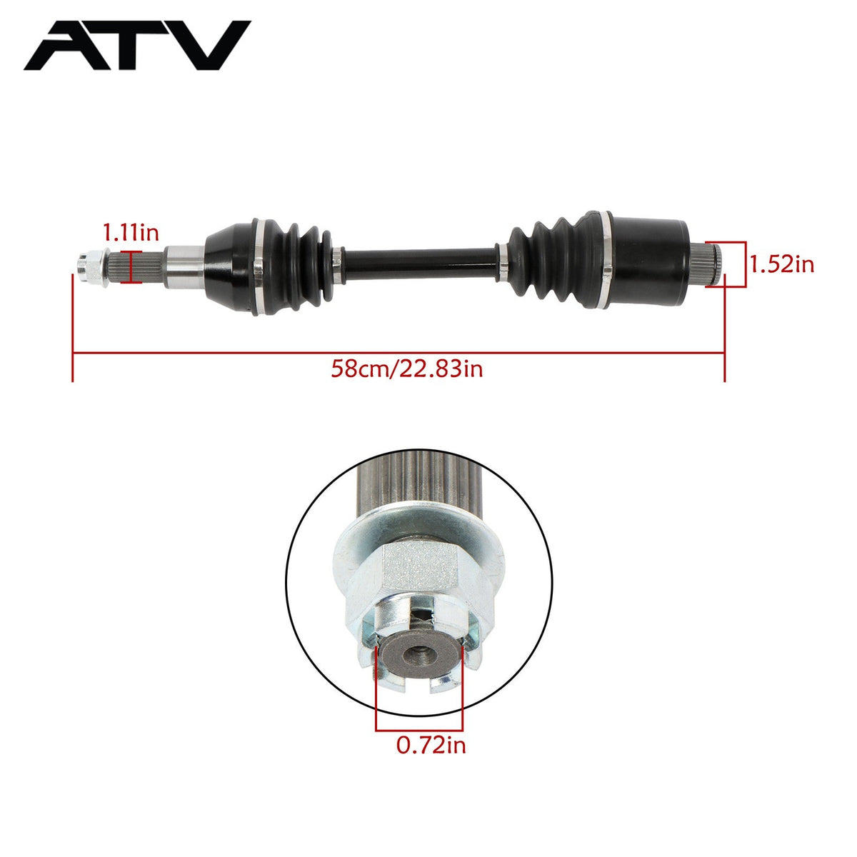 Rear Left Right CV Axles Drive Shaft For Polaris Sportsman 500 4X4 1999-2002