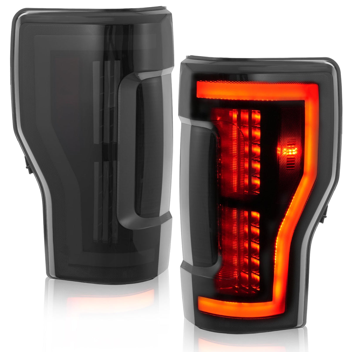 Smoke LED Tail Lights Lamps Pair For Ford F250 F350 F450 SD Super Duty 2017-2019
