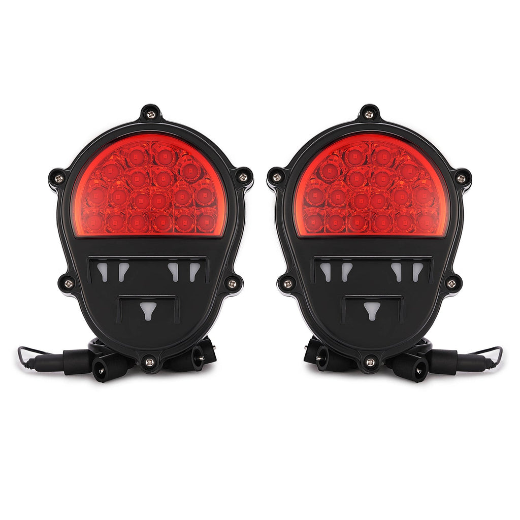 2PCS New For Humvee M998 M35 Black LED Rear Stop Tail Lights Brake Lights Lamps