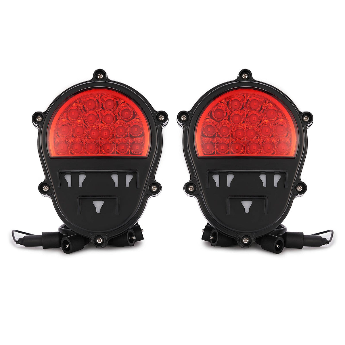 2PCS New For Humvee M998 M35 Black LED Rear Stop Tail Lights Brake Lights Lamps