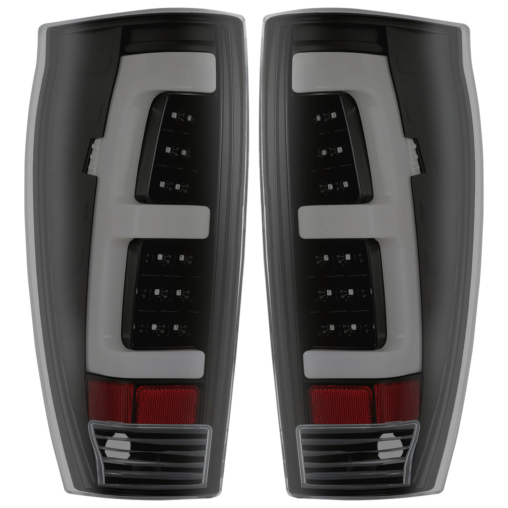 Black Smoke For 02-06 Chevy Avalanche 1500 2500 LED Tube Tail Lights Brake Lamps