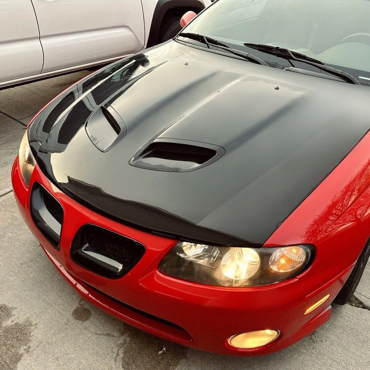 Left&Right Front Upper Kidney Grille Insert Black ABS For Pontiac GTO 2004-2006