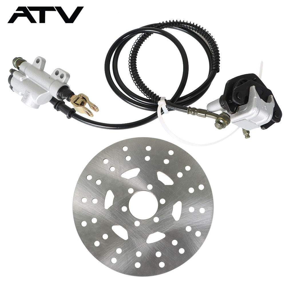 For ATV Go-kart  Stock Rear Hydraulic Brake Caliper Assembly+Disc Rotor Kit