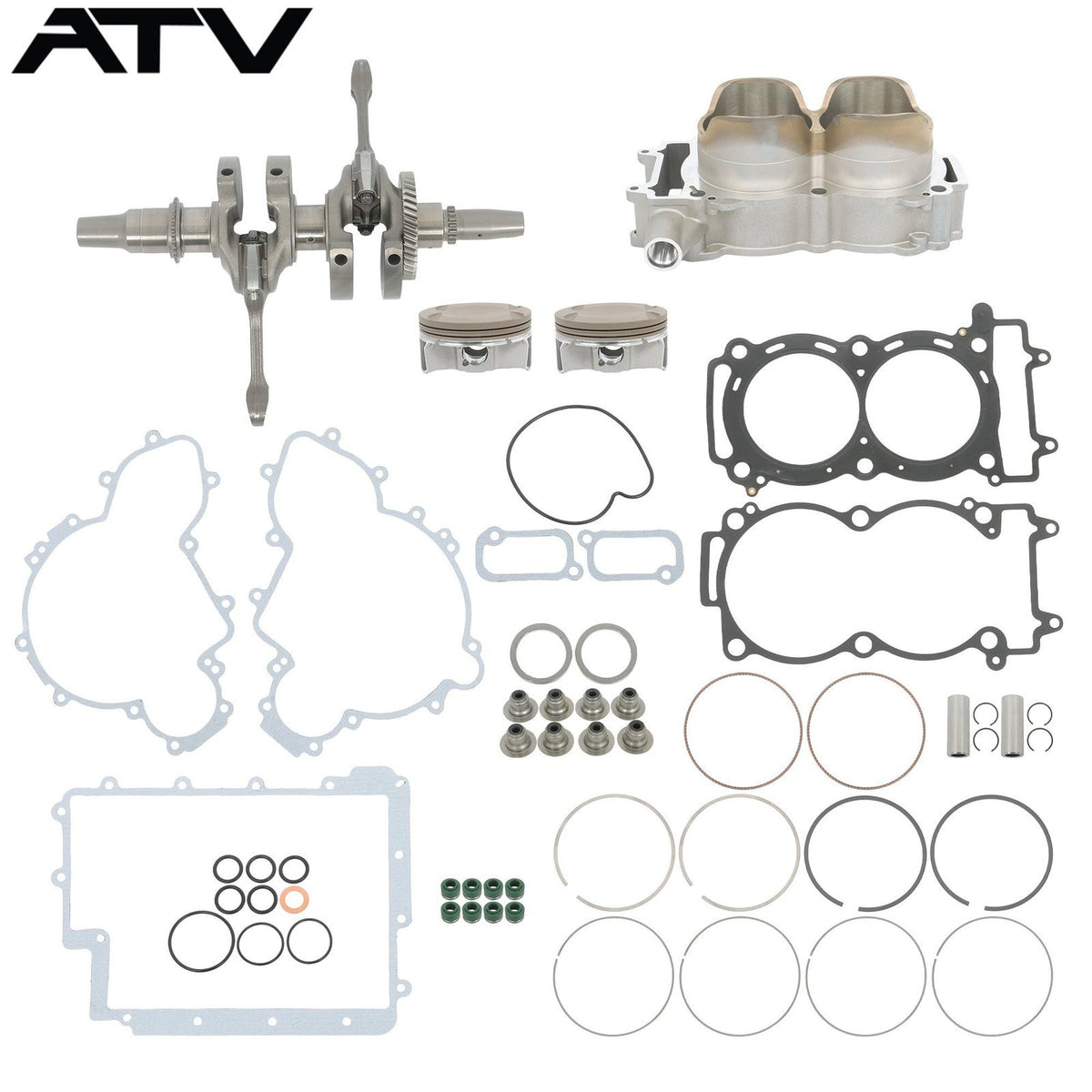 Engine Cylinder Gasket Piston Crankshaft Kit For Polaris 900/RZR/XP 13-14 93mm
