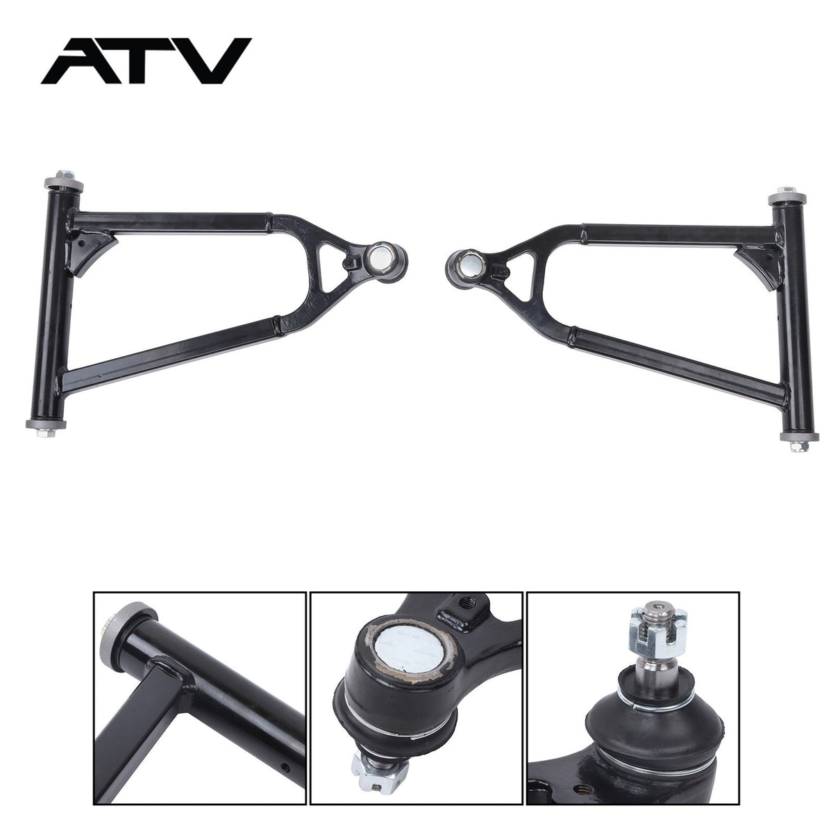 Black Front Upper Left & Right A-Arms 2006-2009 For Yamaha Raptor 700 YFM700R