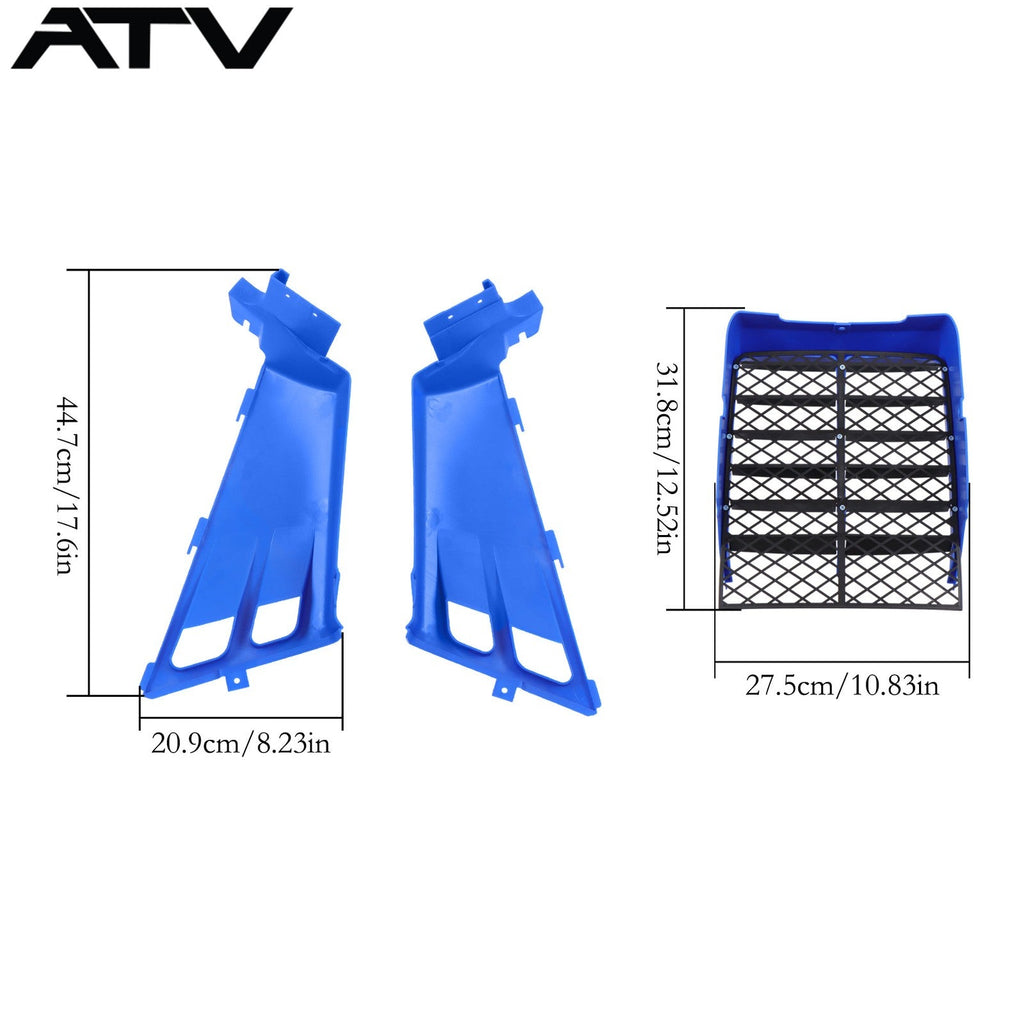 Blue Exterior Cover Radiator Grill plus Tank Side Shield For Yamaha Banshee 350