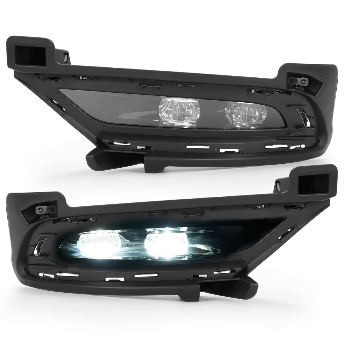 LED Bumper Fog Lights Fog Light Bezel Left+Right Side For Chrysler 300 2015-2024