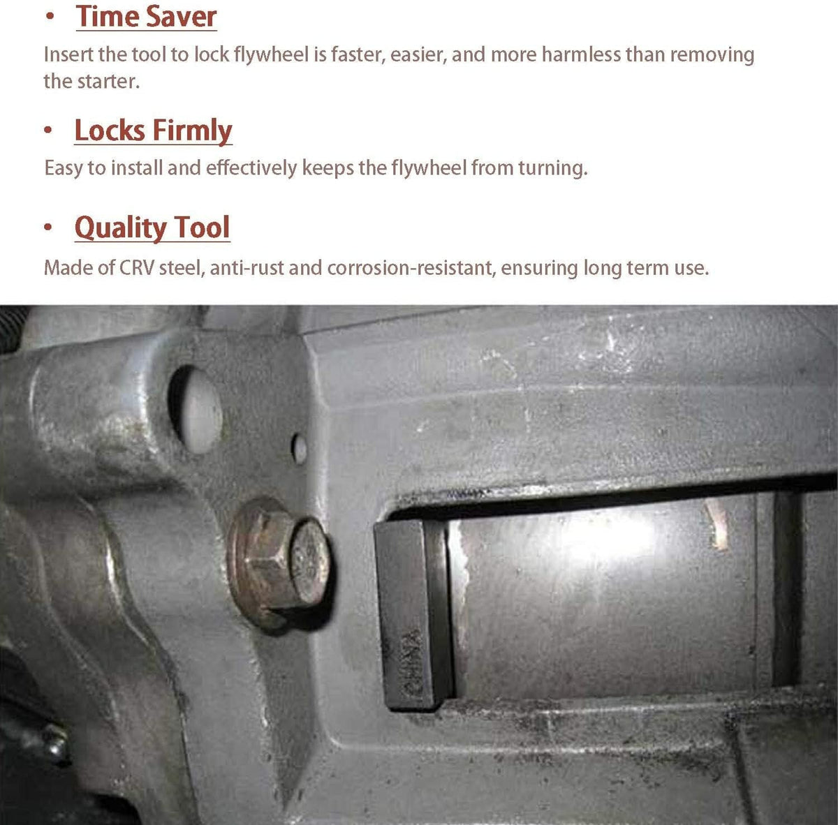 Flywheel Locking Tool with 36mm 3/4" Socket for 6.6L Duramax
