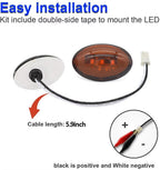 For 1999-2010 Ford F350 F450 Amber/Red Side Fender Marker Dually Bed LED Light