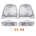 Clear Corner Lights + Bumper Signal Lights For 1992-1995 Toyota Pickup 2WD