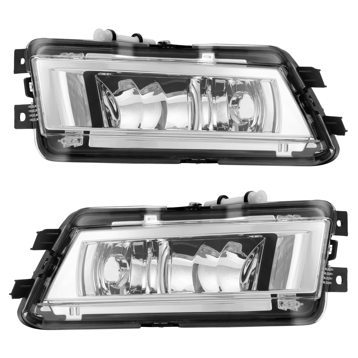 For VW Passat 2012-2015 Front Bumper Fog Lights Corner Lamp & Lower Grille 7PC