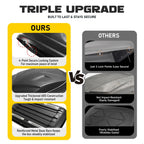 15 Cubic Hard Shell Roof Top Mount Car Storage Travel Luggage Box Cargo Carrier