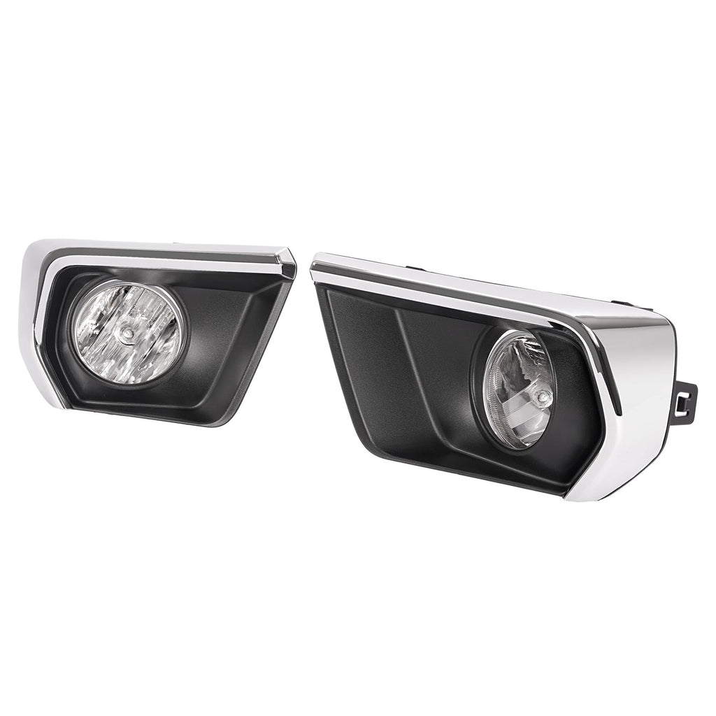 For Chevrolet Colorado 2021-2022 Clear Fog Lights w/ Chrome Bezel Wires Switch
