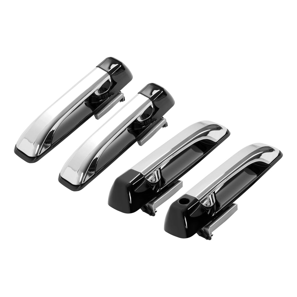 Fits Dodge Ram 1500 2009-2024/ 2500 11-24 Outside Door Handle Black+Slivery 4Pcs