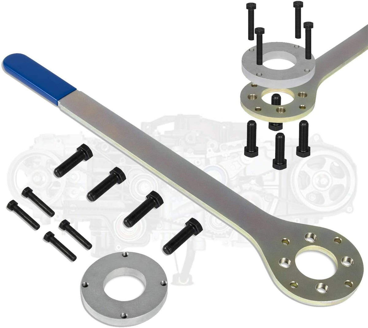499977000 Crank Pulley Tool V2 Wrench Holder Timing Belt Ring Pin Kit For Subaru