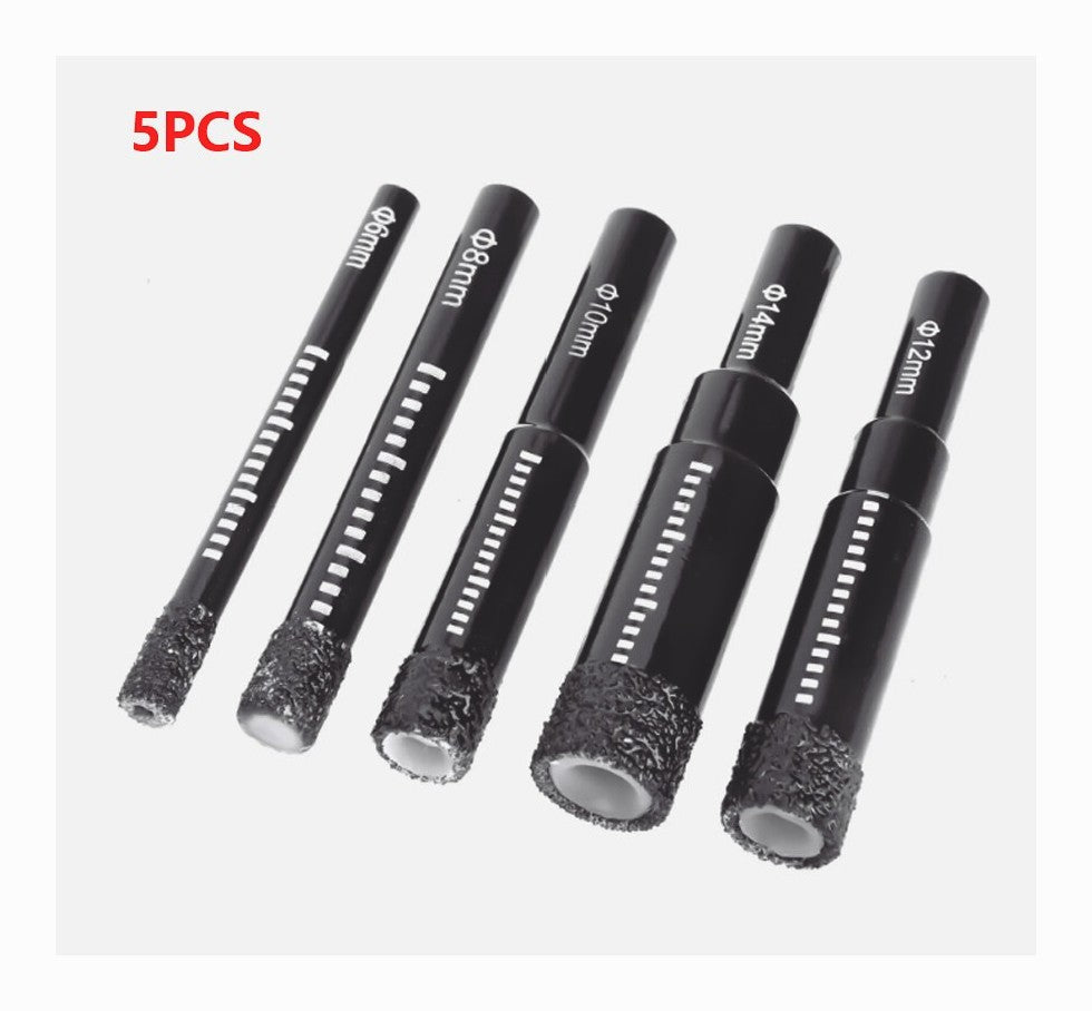 Black New Dry Diamond Drill Bits Durable For Porcelain Granite Tile Ceramic