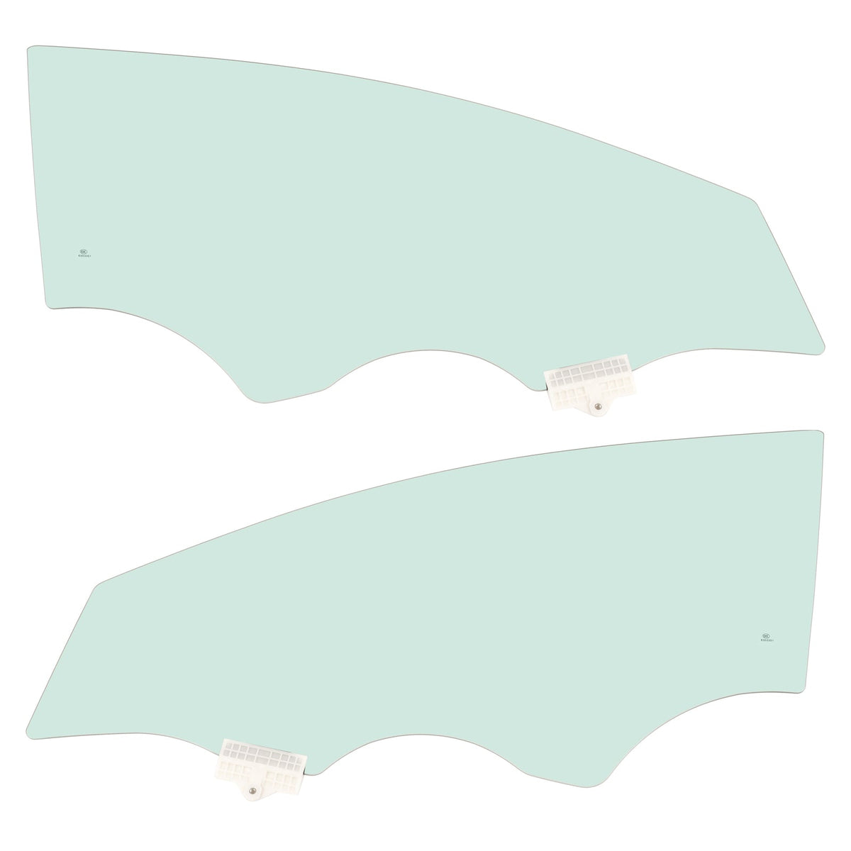 Fit Hyundai Sonata 15-19 Front Door Window Glass Left+Right Side Light Green