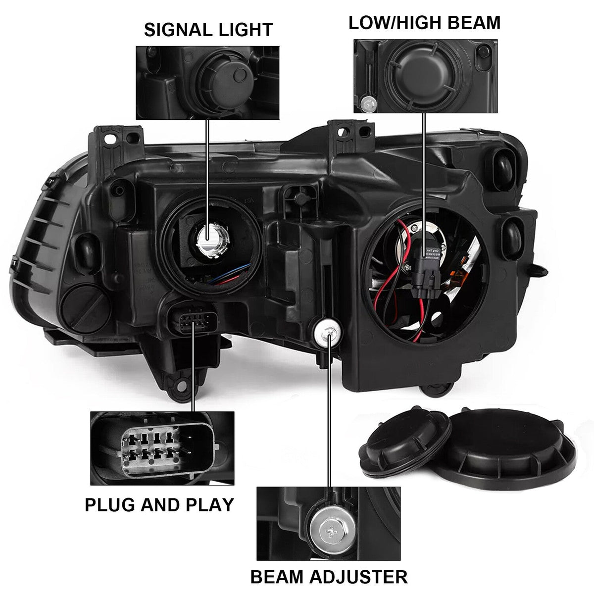 Chrome Bezel LED DRL Headlight Headlamp Driver Side For Chrysler 300 2011-2023