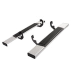Side Step Bar Running Boards Silver+Black For 19-25 Silverado Sierra Regular Cab