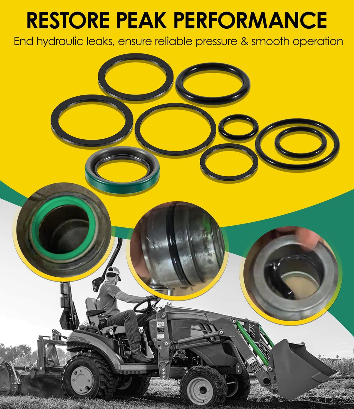 AM36221 Stabilizer Cylinder Seal Kit For John Deere Utility Blade Lift 365 375