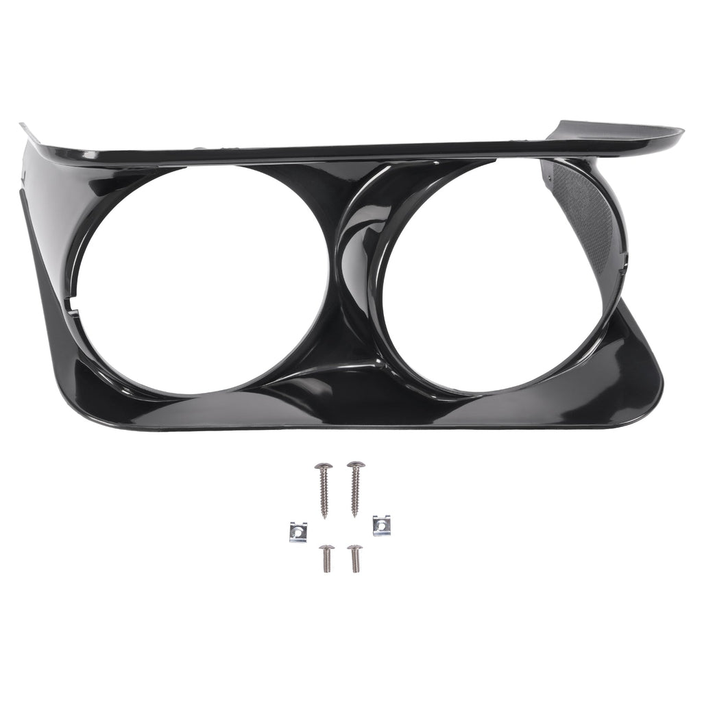 Black Headlight Bezel Trim Passenger Side RH For Chevrolet C3 Corvette 1968-1982