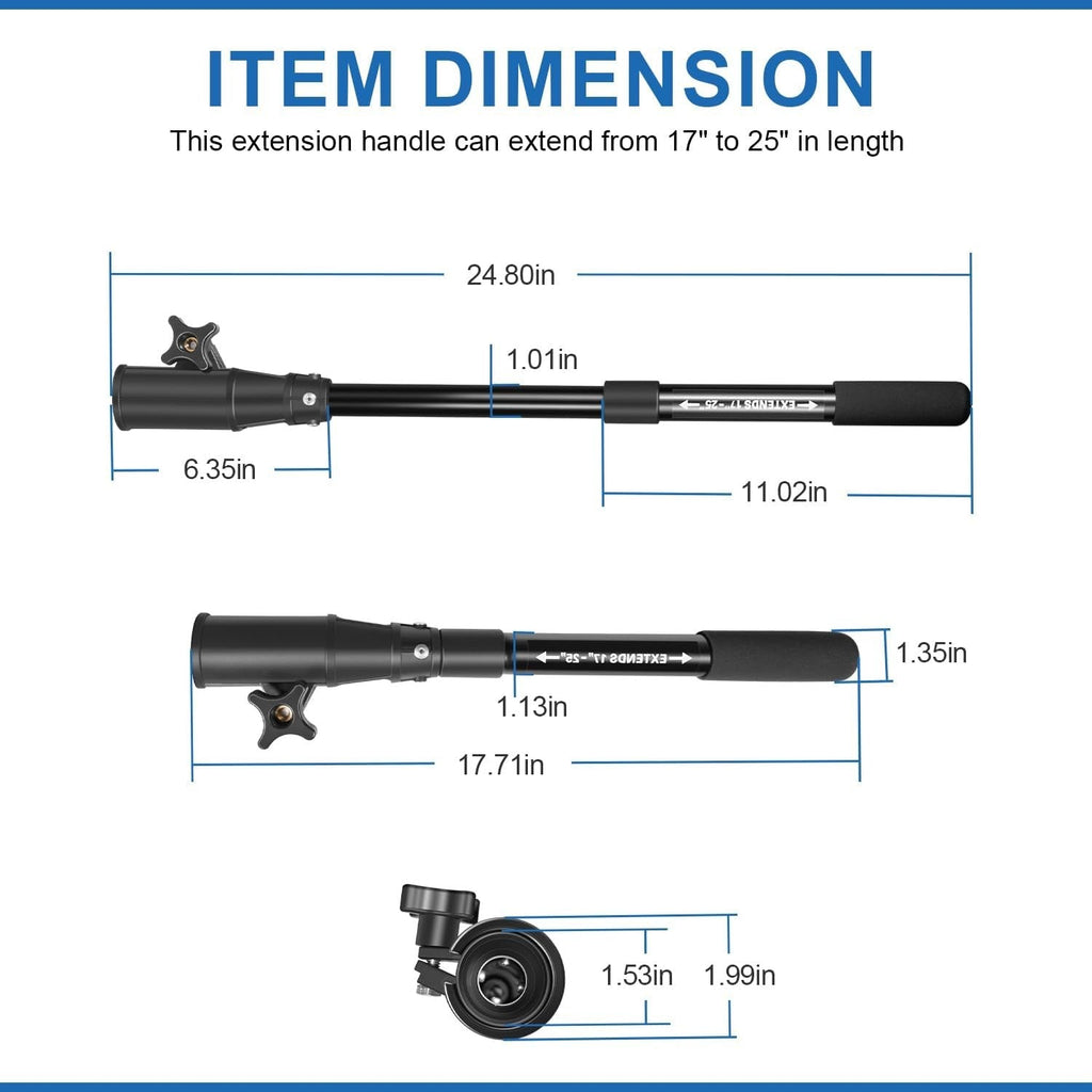1854107 Trolling Motor Telescoping Extension Handle MKA-43 - Extends 17" to 25"