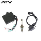 New Ignition Coil CDI Spark Plug For Yamaha Badger Grizzly Raptor YFM 80