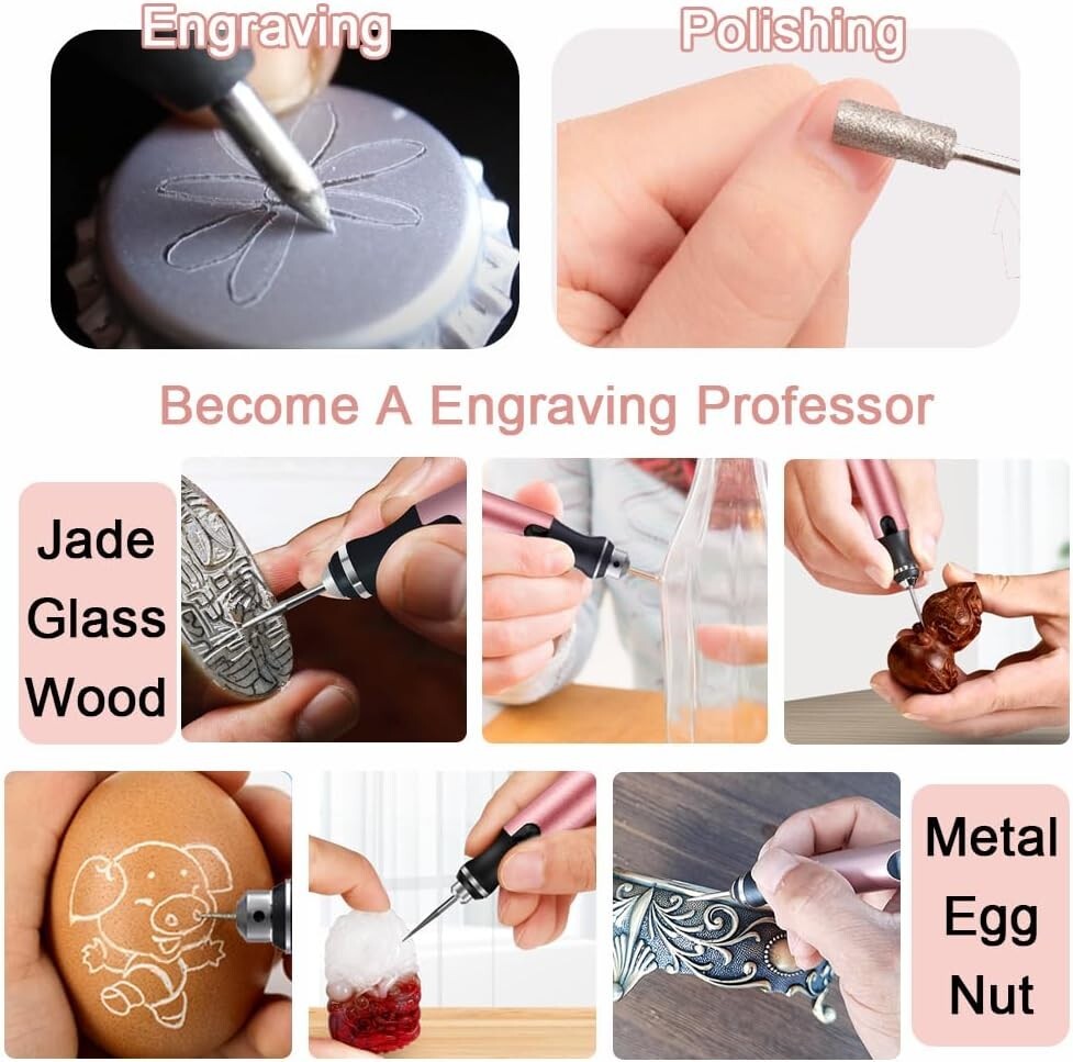 Engraving Pen with 33Bits Electric Cordless Rotary Tools Professional Engraver