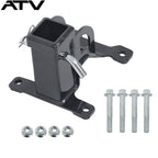 Black UTV 2'' Rear Receiver Tow Hitch For Polaris RZR PRO XP 4 years 2020+ Steel