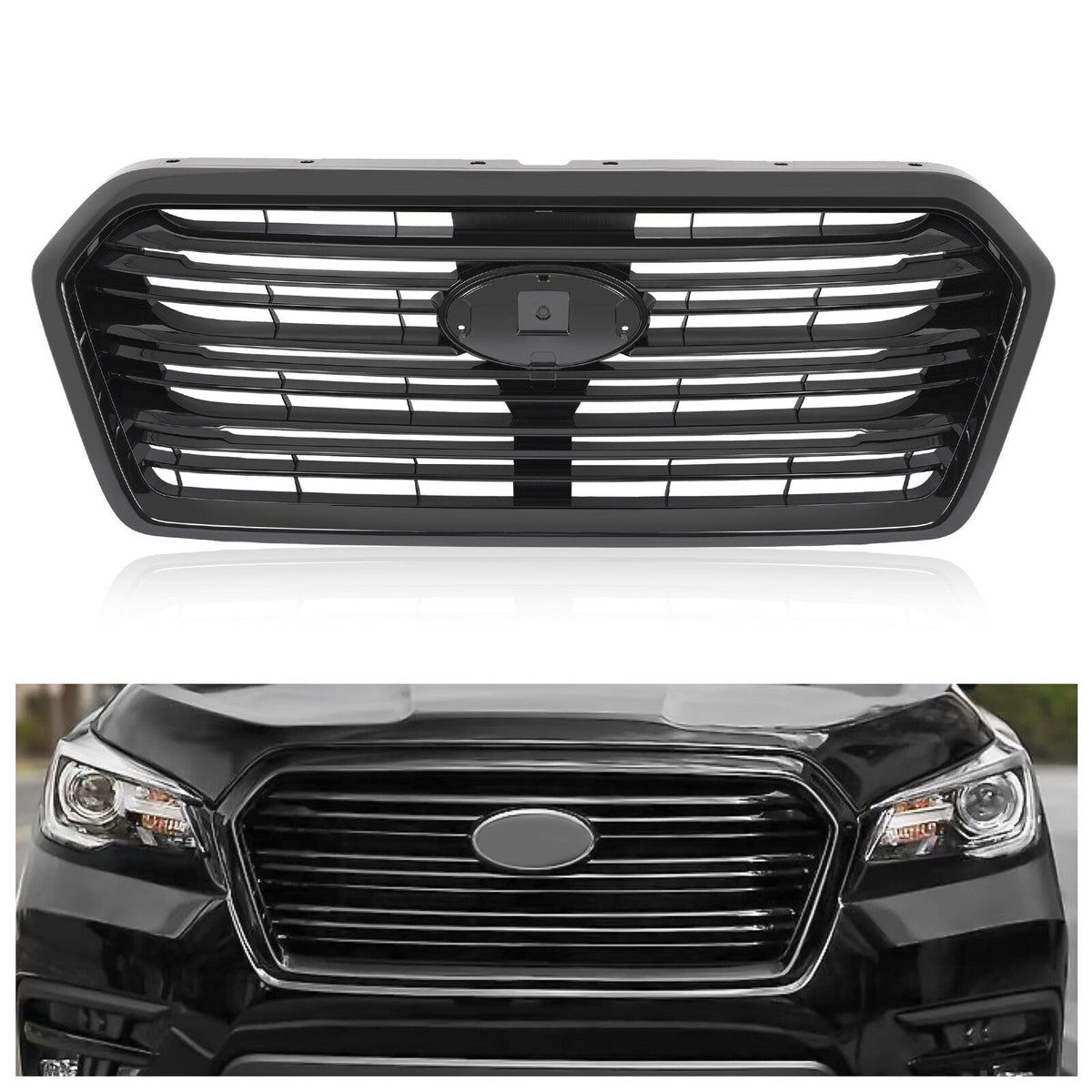 Front Bumper Grille Grill Gloss Black Trim For Subaru Ascent 2019-2022 SU1200183
