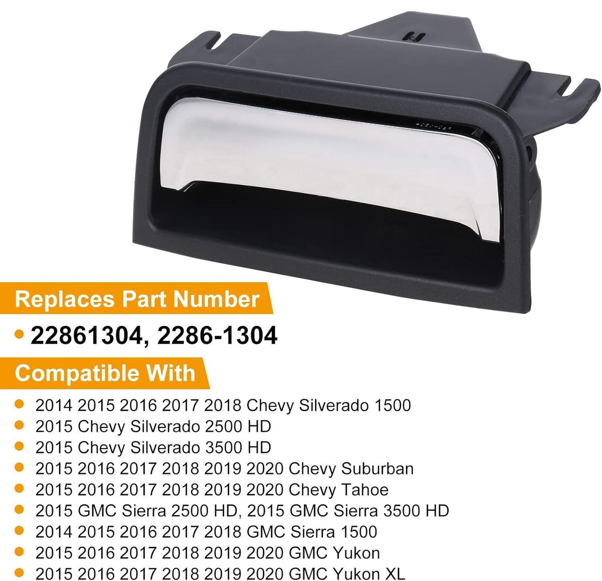 Center Console Armrest Latch Handle Plate 22861304 for 2014-2020 Chevrolet GMC