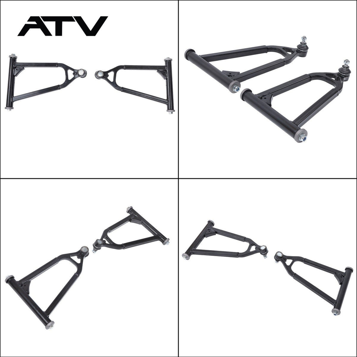 Black Front Upper Left & Right A-Arms 2006-2009 For Yamaha Raptor 700 YFM700R