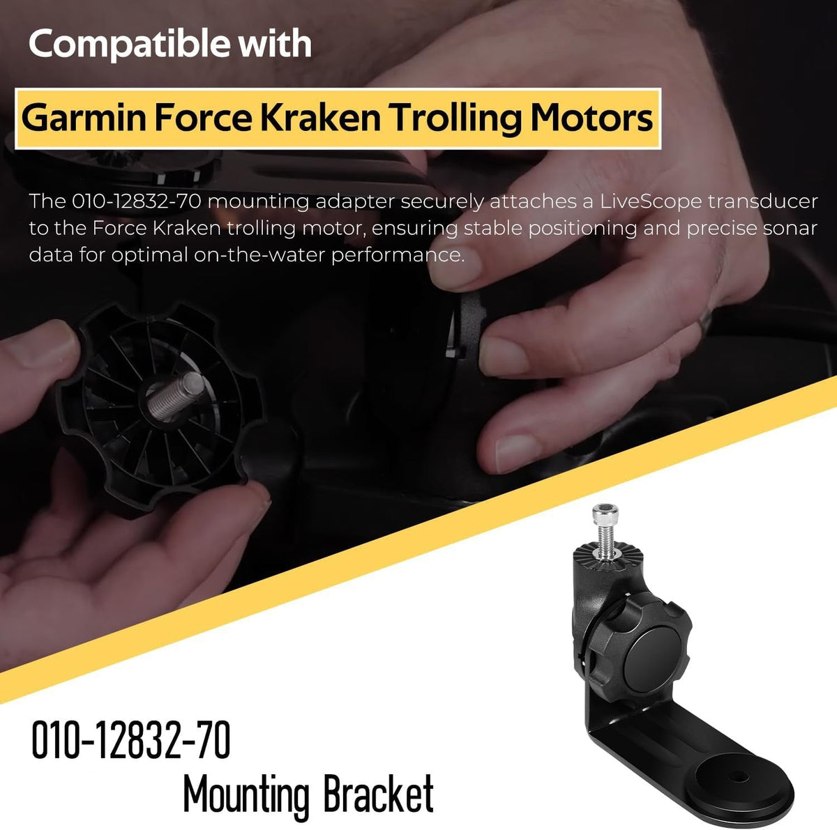010-12832-70 Mounting Bracket For Garmin Force Kraken LiveScope LVS32 LVS34 LVS6