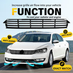 For VW Passat 2012-2015 Front Bumper Fog Lights Corner Lamp & Lower Grille 7PC
