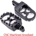 CNC Wide Fat Foot Pegs MX Style Footpegs Fit For Harley Dyna Sportster Bobber