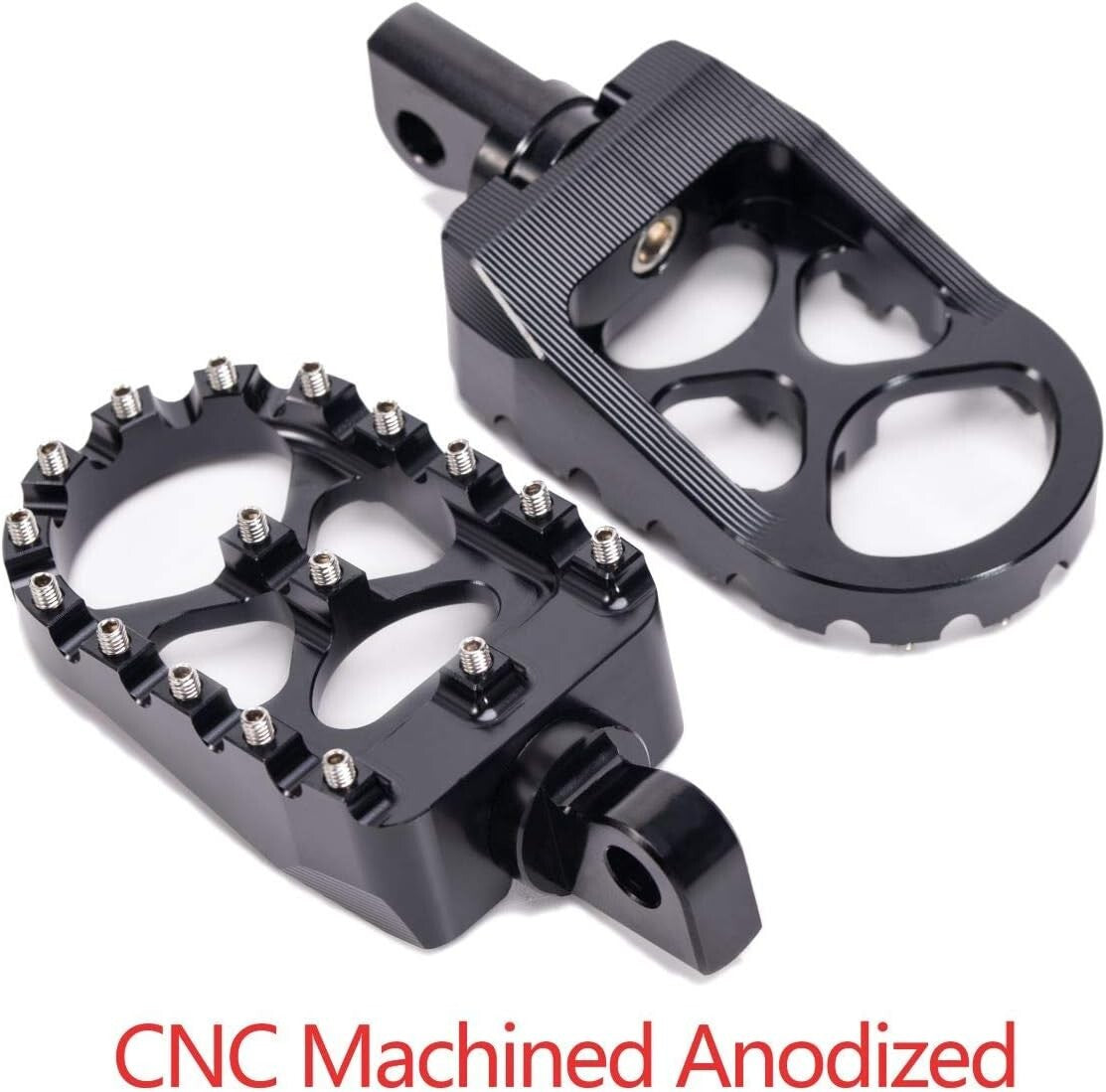 CNC Wide Fat Foot Pegs MX Style Footpegs Fit For Harley Dyna Sportster Bobber