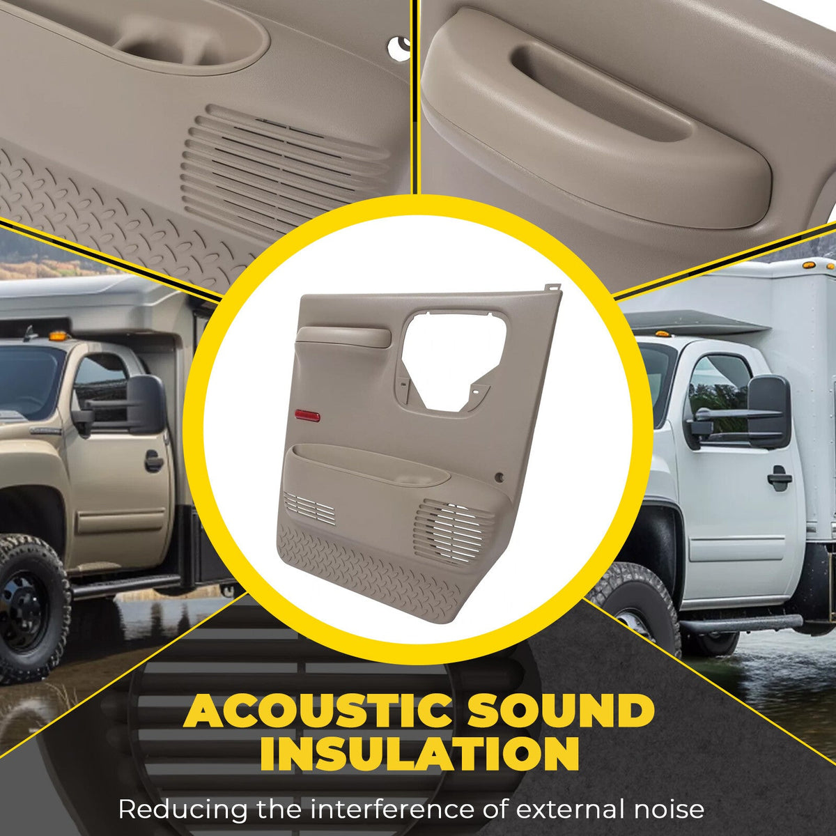 For GMC Topkick/ Chevrolet Kodiak Front Driver Interior Door Trim Panel Neutral