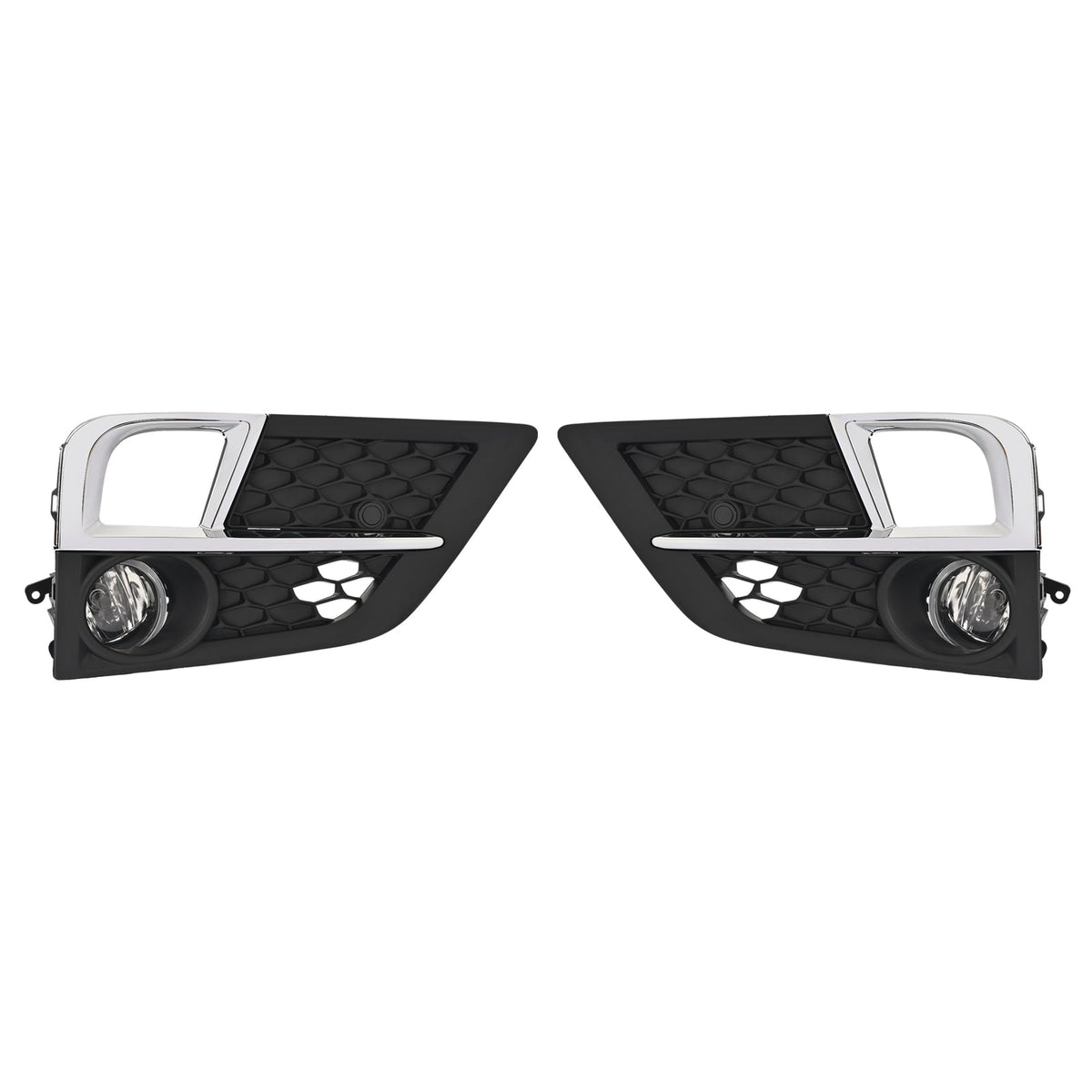 For Honda Odyssey 2018-2020 Bumper Fog Lights Lamps & Bezel Set W/Chrome Trim
