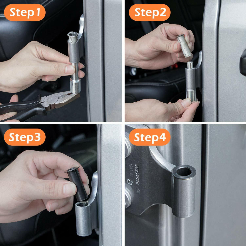 17Pcs Door Pin Guides & Door Bushing Removal Tool for Jeep Wrangler JK JL 07-20