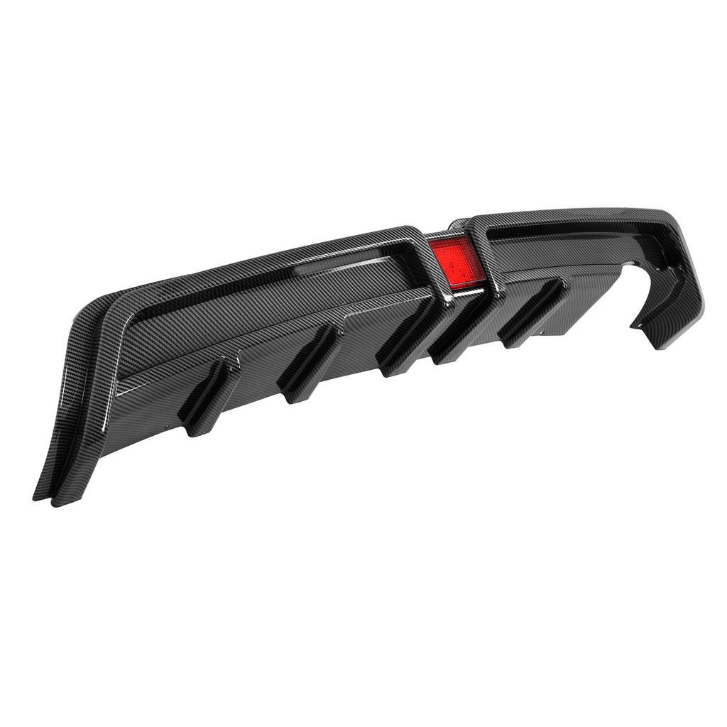 Rear Bumper Diffuser Lip Mu-gen RR Carbon Fiber Style Fits 06-11 Honda Civic 4dr