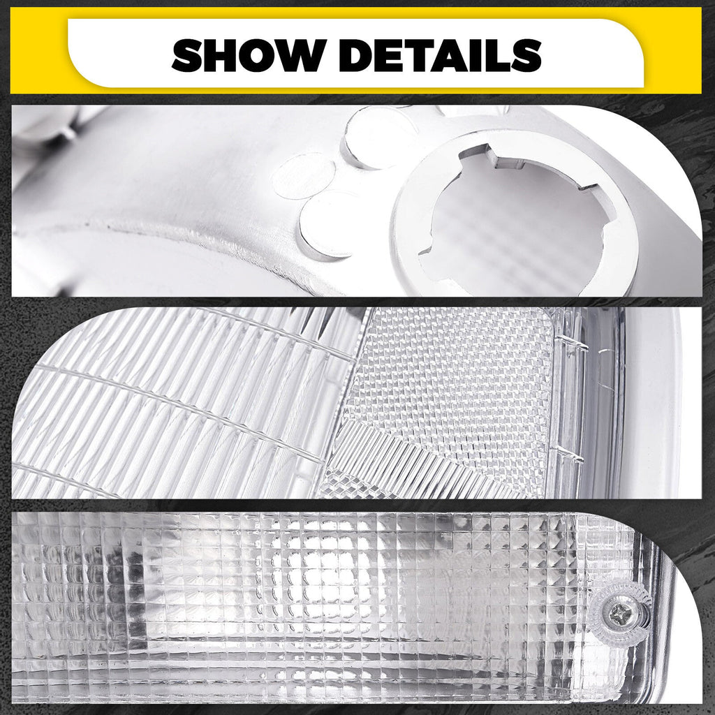 Clear Corner Lights + Bumper Signal Lights For 1992-1995 Toyota Pickup 2WD