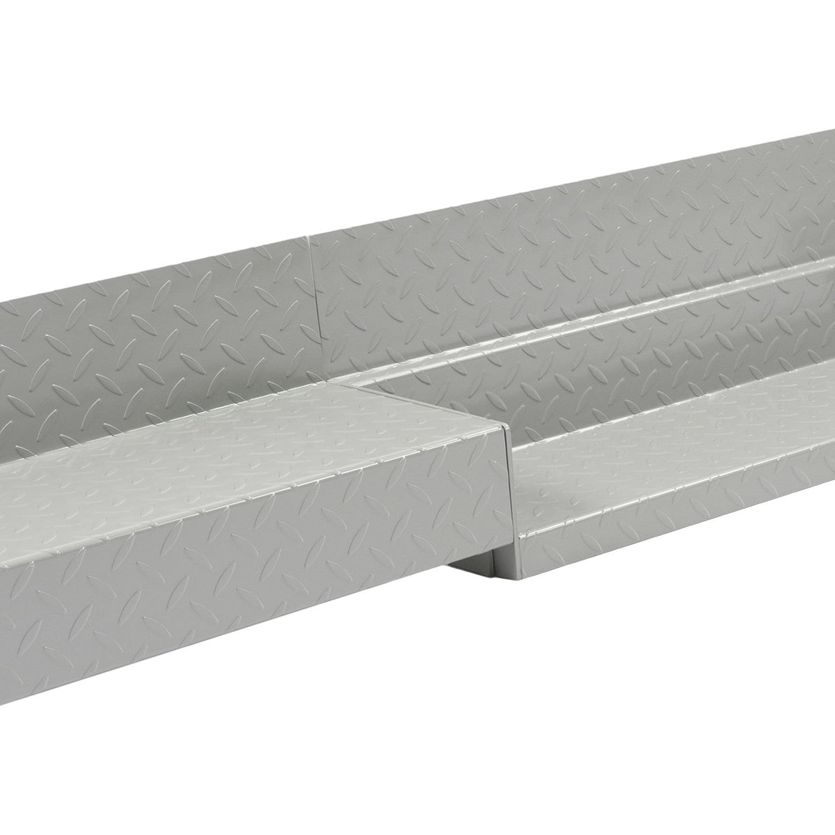For Enclosed Utility Body 83" Rear Step Bumper Gray Universal Screw-On