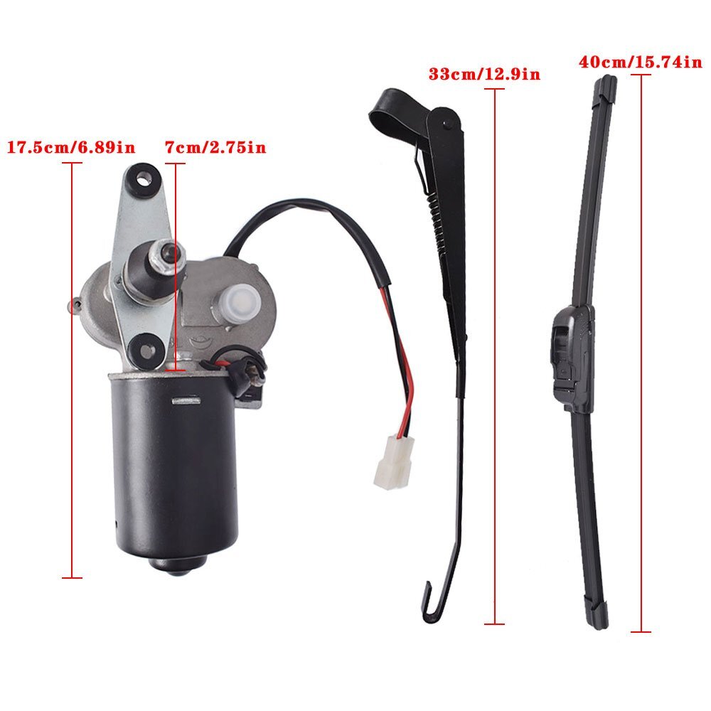 Electric Windshield Wiper Motor Kit For Polaris RZR For Kawasaki 12V UTV US