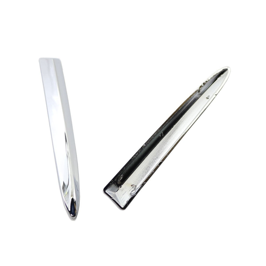 Pair Chrome Front Bumper Upper Grill Moulding Trim Fit for Fiat 500 2007-2015